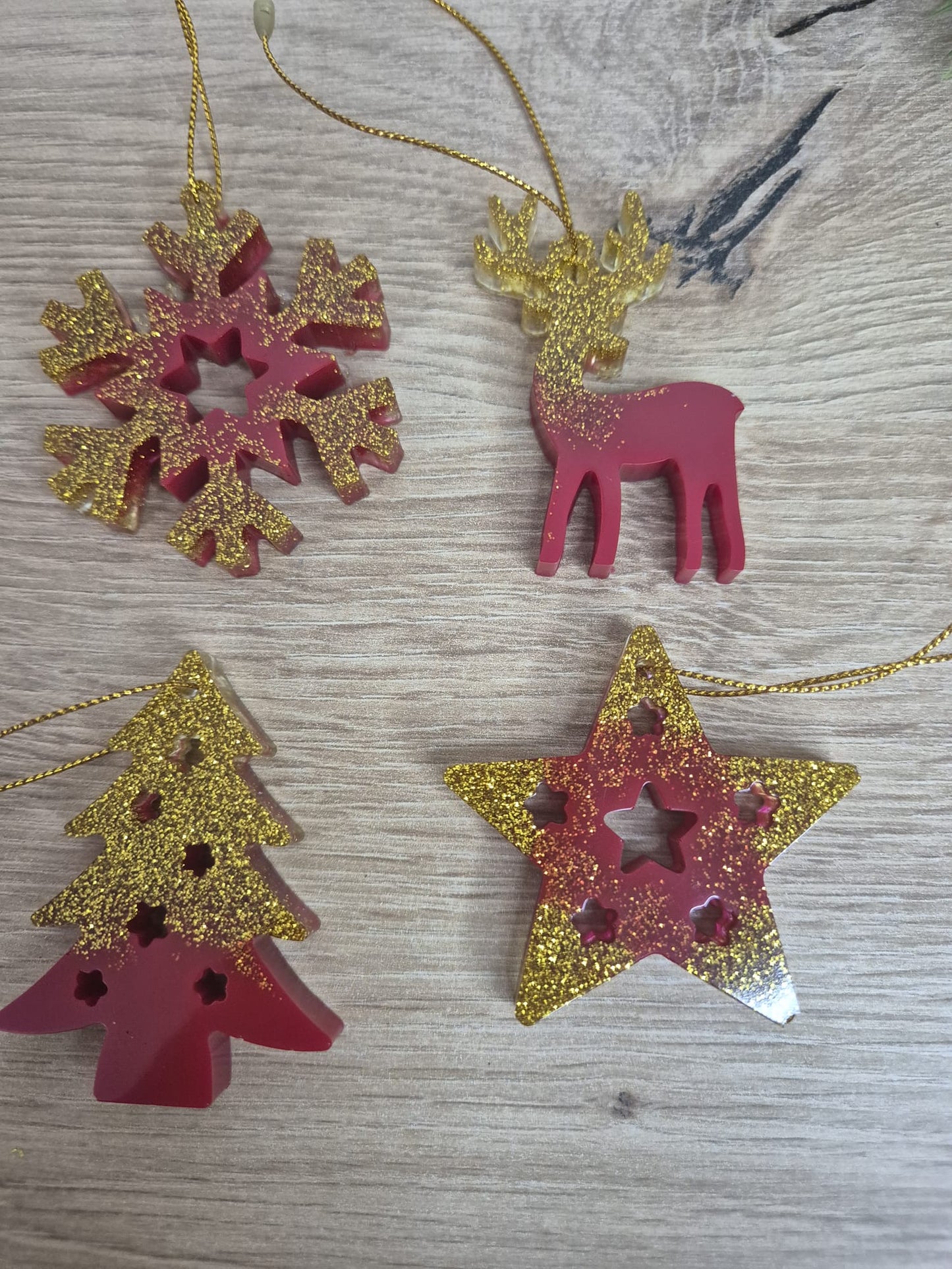 Resin Christmas Tree Set Decoration