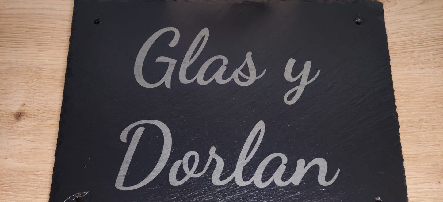 Slate Engraved House Sign