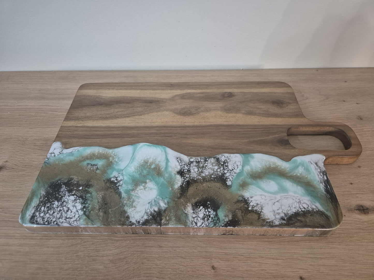 Handmade Wooden with resin Acacia chopping board