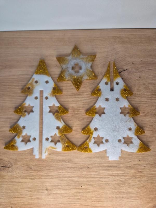 Handmade Christmas Tree Centrepiece Resin Decoration