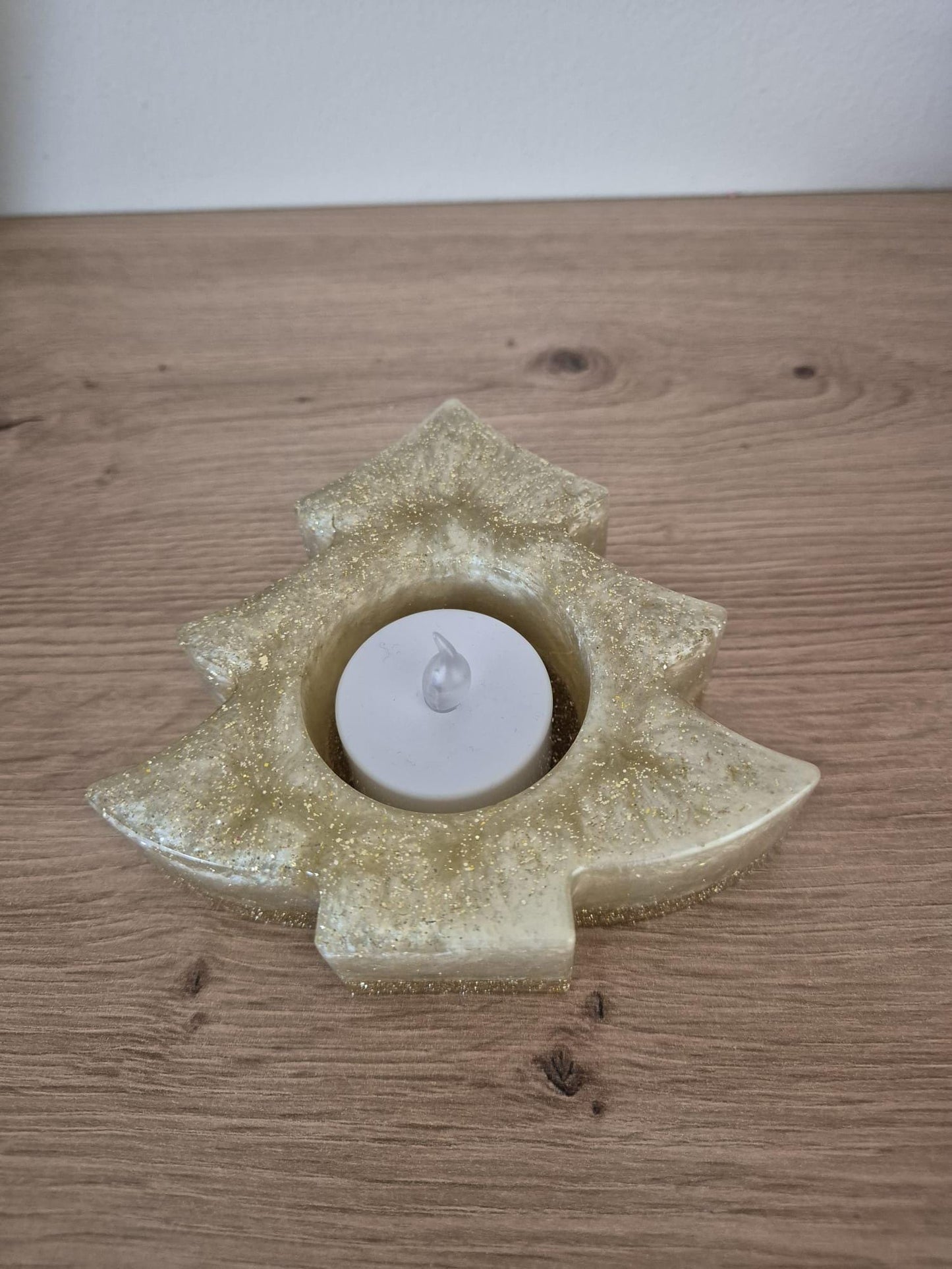 Handmade resin Christmas Tree Tealight holder Decoration