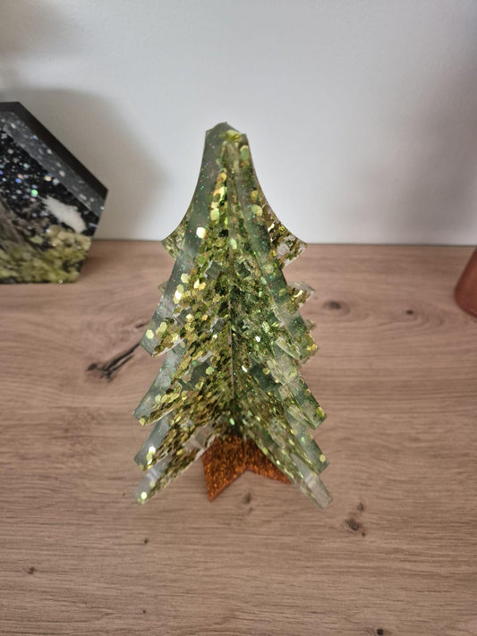Handmade Christmas Tree Centrepiece Resin Decoration