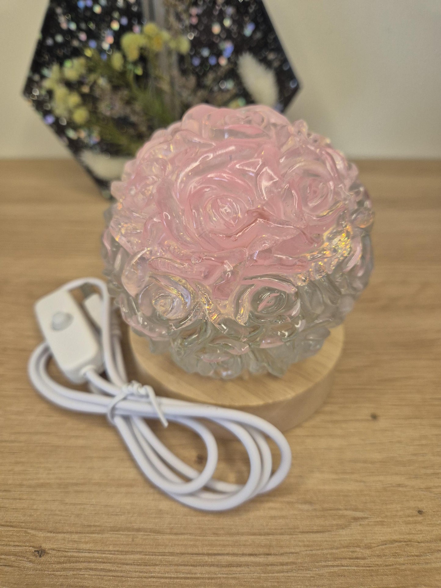 Resin Flower Night Lamp
