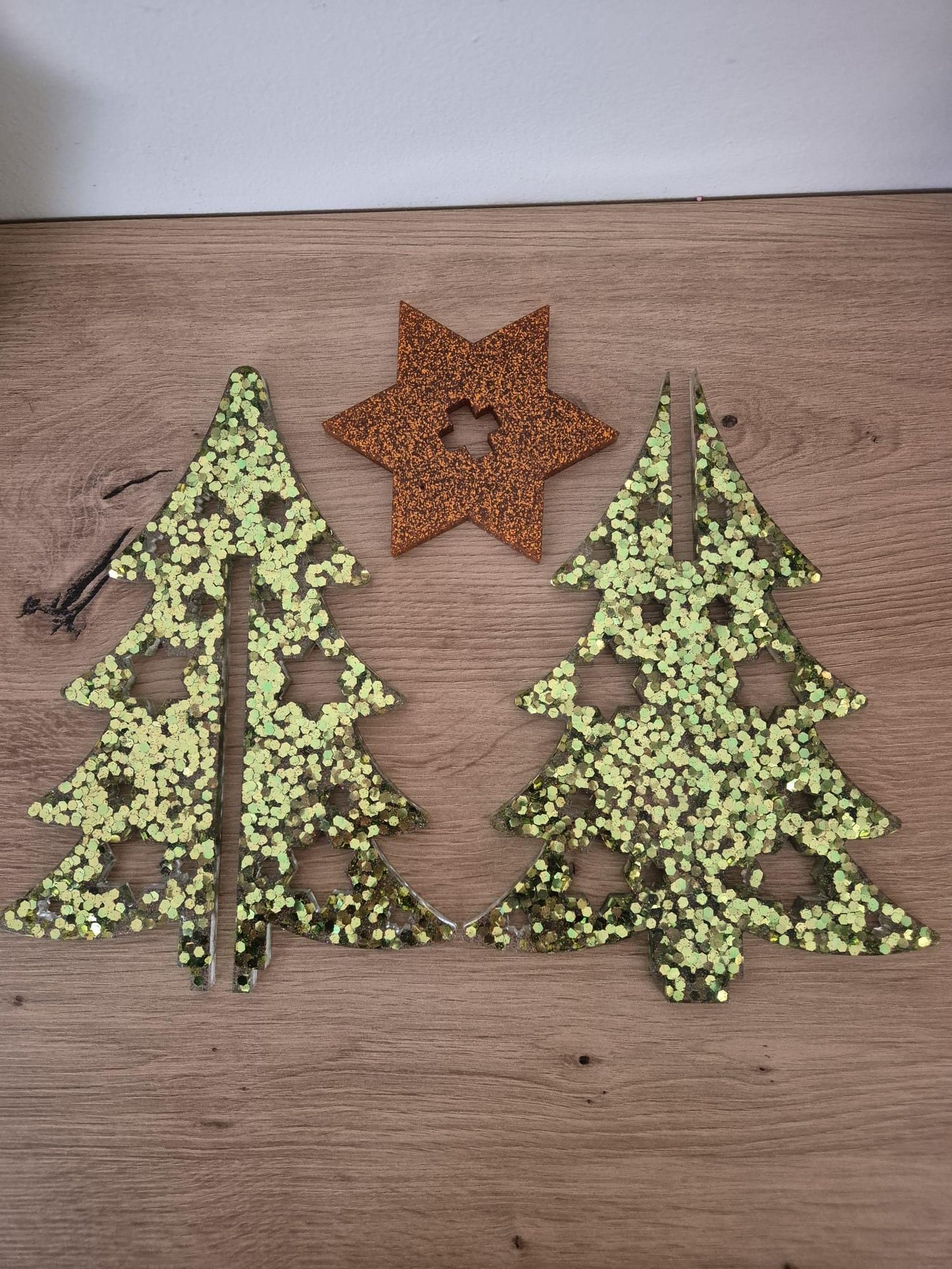 Handmade Christmas Tree Centrepiece Resin Decoration