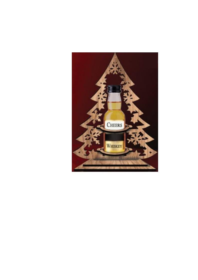 Personalised Christmas Tree mini bottle holder