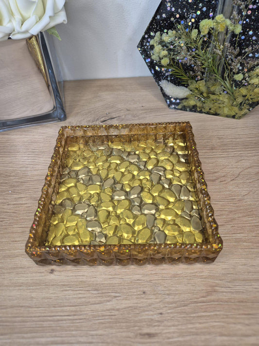Handmade resin square tray