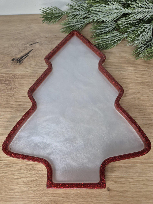 Christmas Resin Serving Tray
