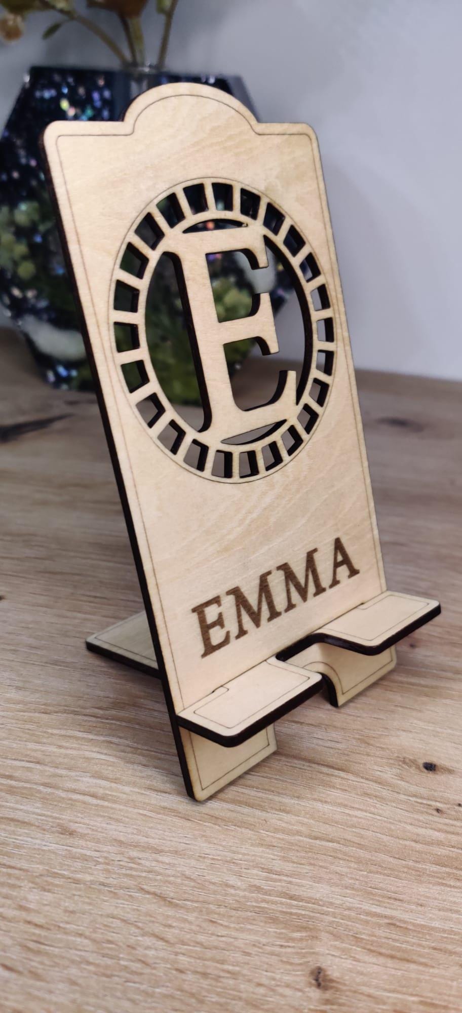 Monogram personalized phone holder