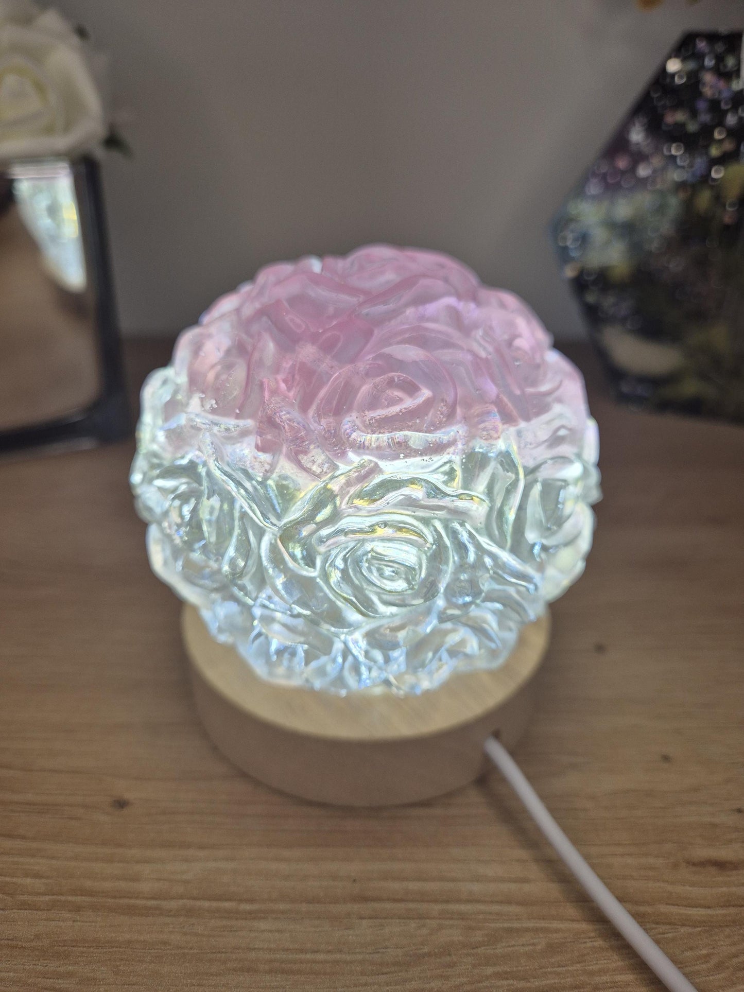 Resin Flower Night Lamp