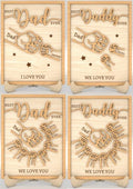 Fathers day Dad and Kids Hands Fist Bump Personalized Sign