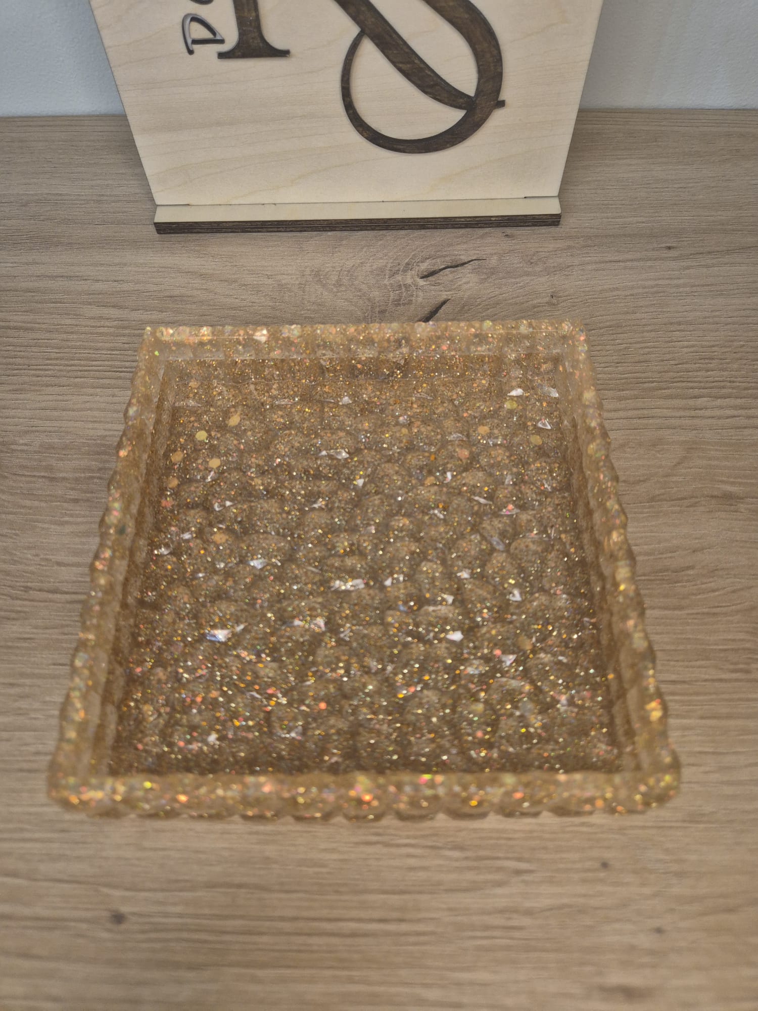 Handmade resin square tray