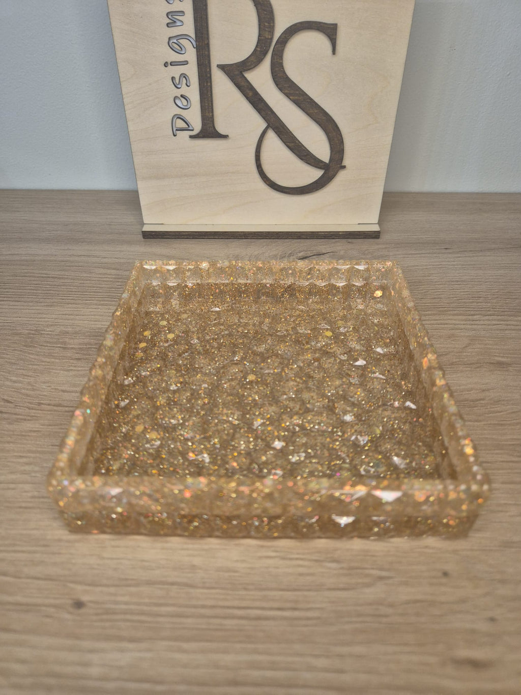 Handmade resin square tray