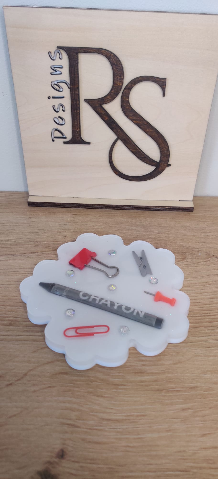 Resin coaster school themed