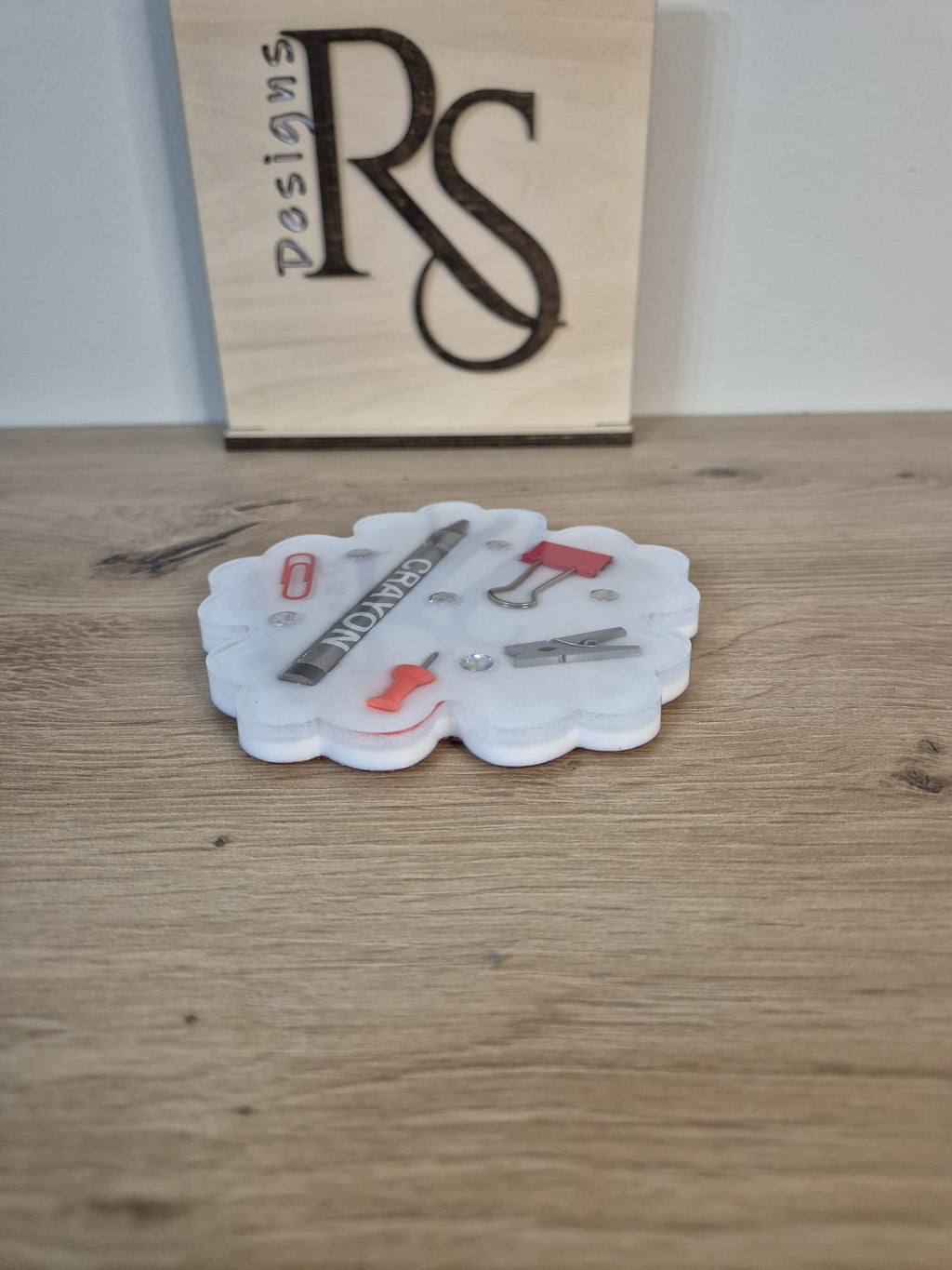 Resin coaster school themed