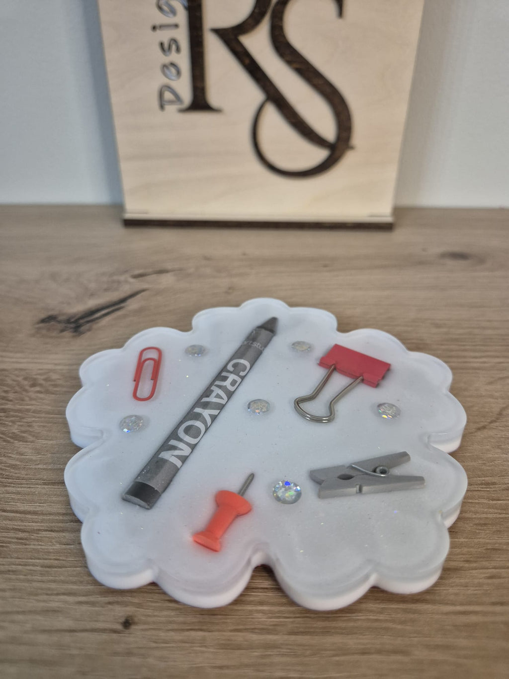Resin coaster school themed