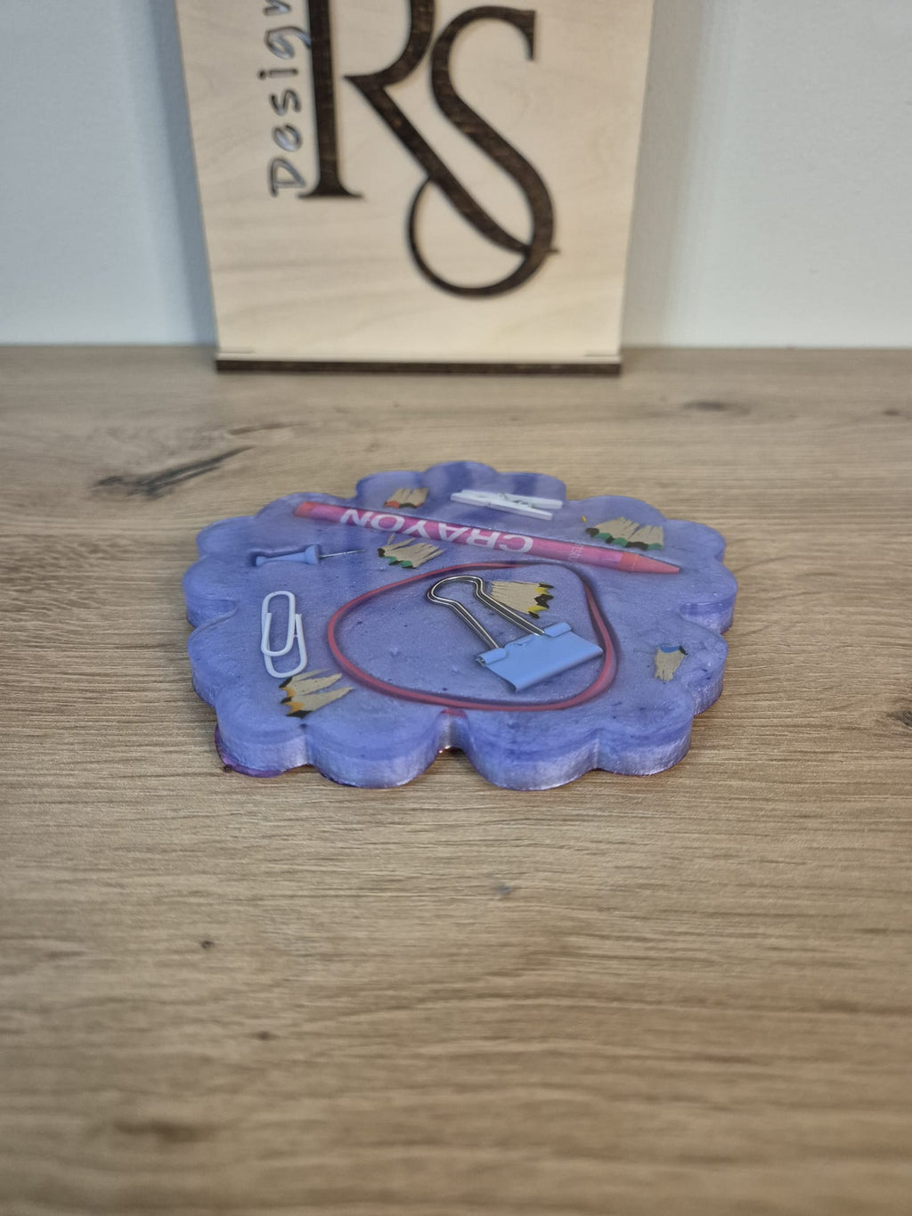 Resin coaster school themed