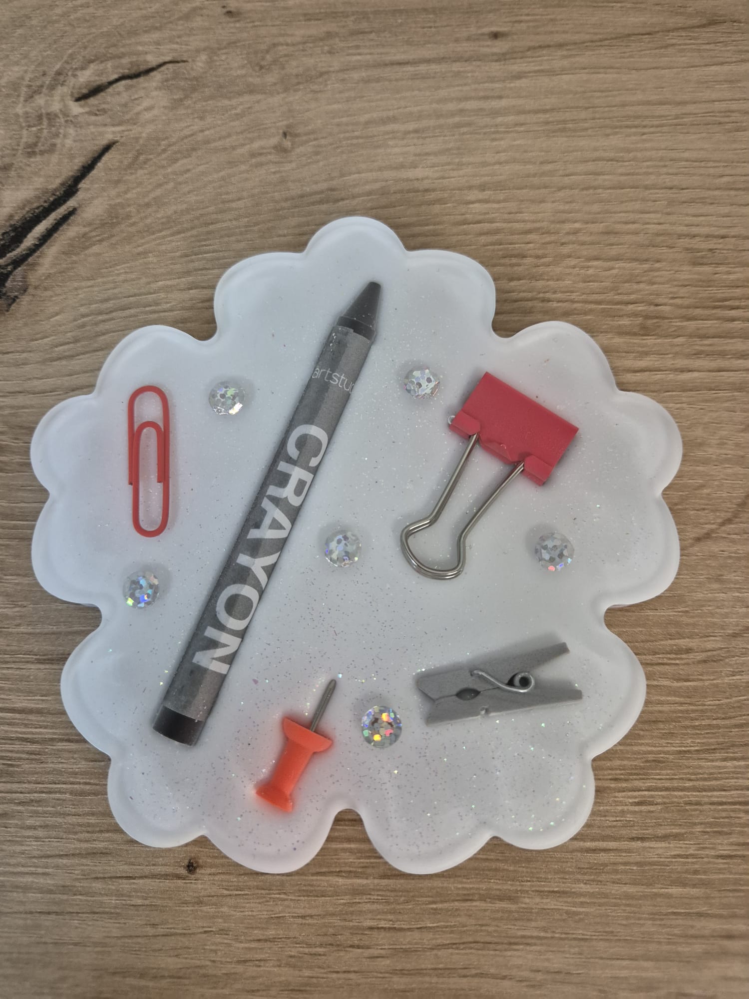 Resin coaster school themed