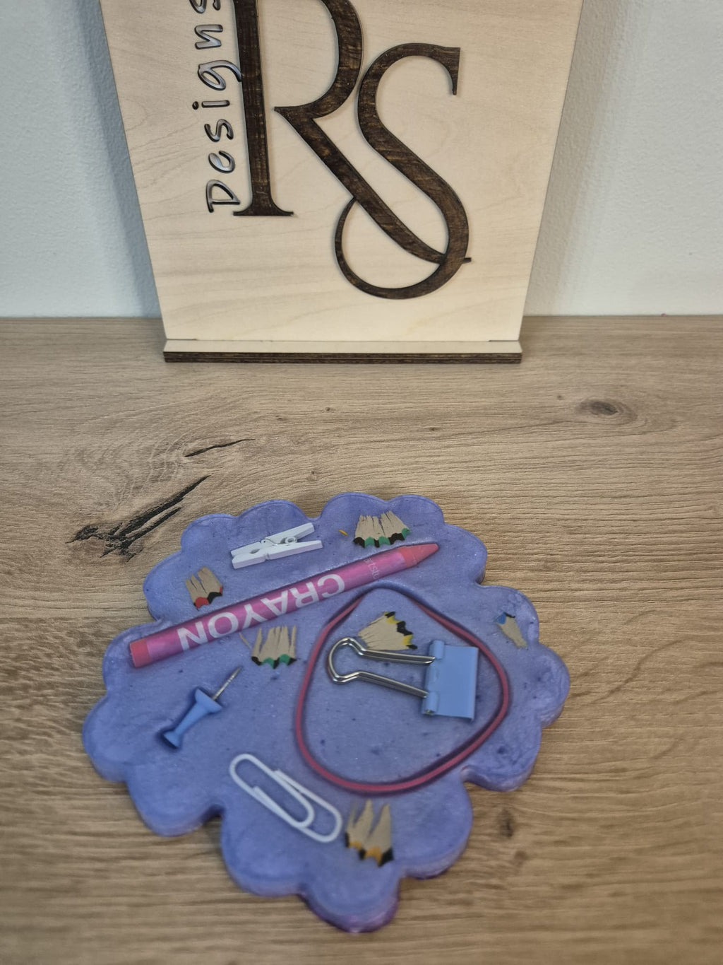 Resin coaster school themed