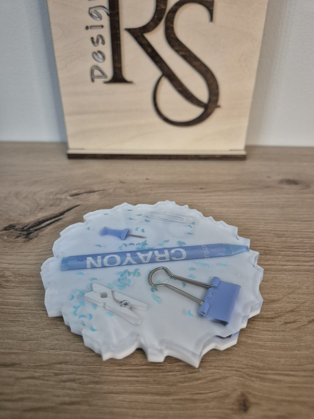 Resin coaster school themed