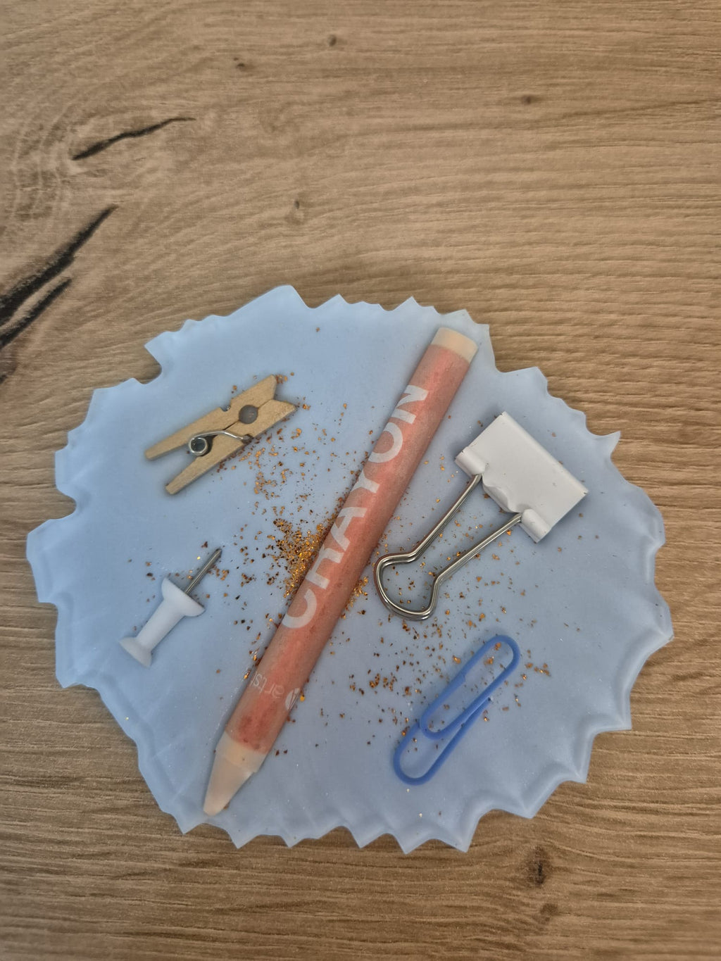Resin coaster school themed