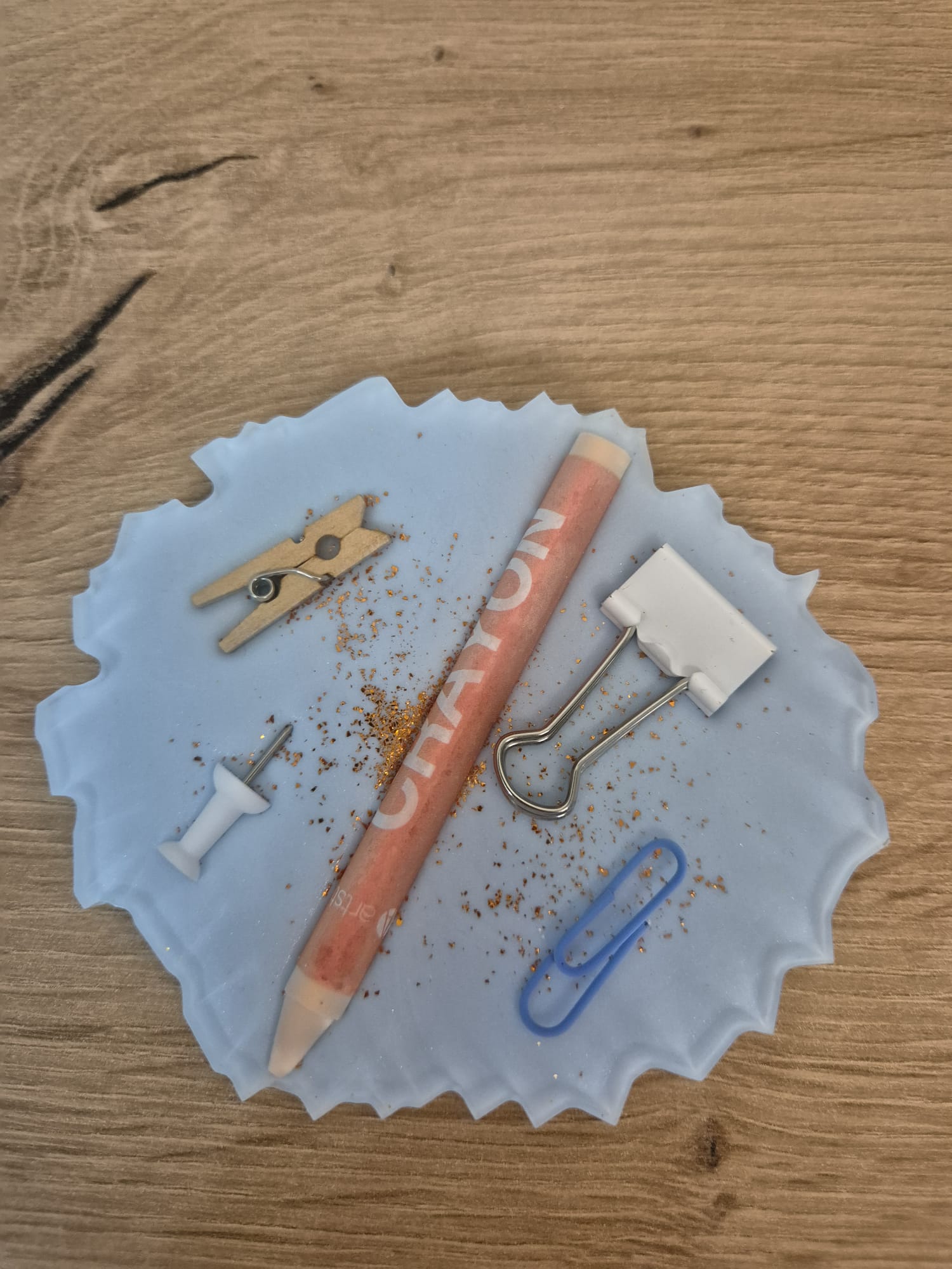 Resin coaster school themed