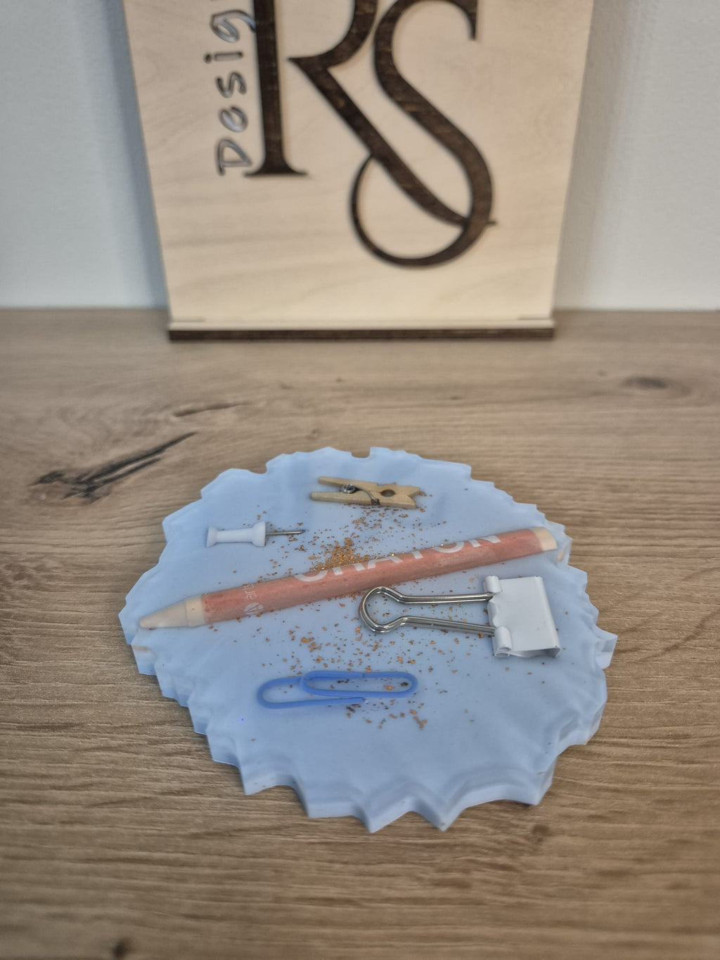 Resin coaster school themed