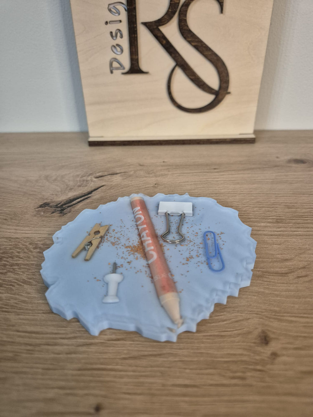 Resin coaster school themed