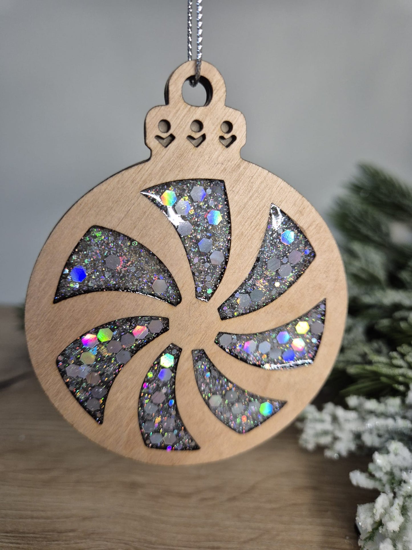 Resin and wood Christmas Tree Decoration