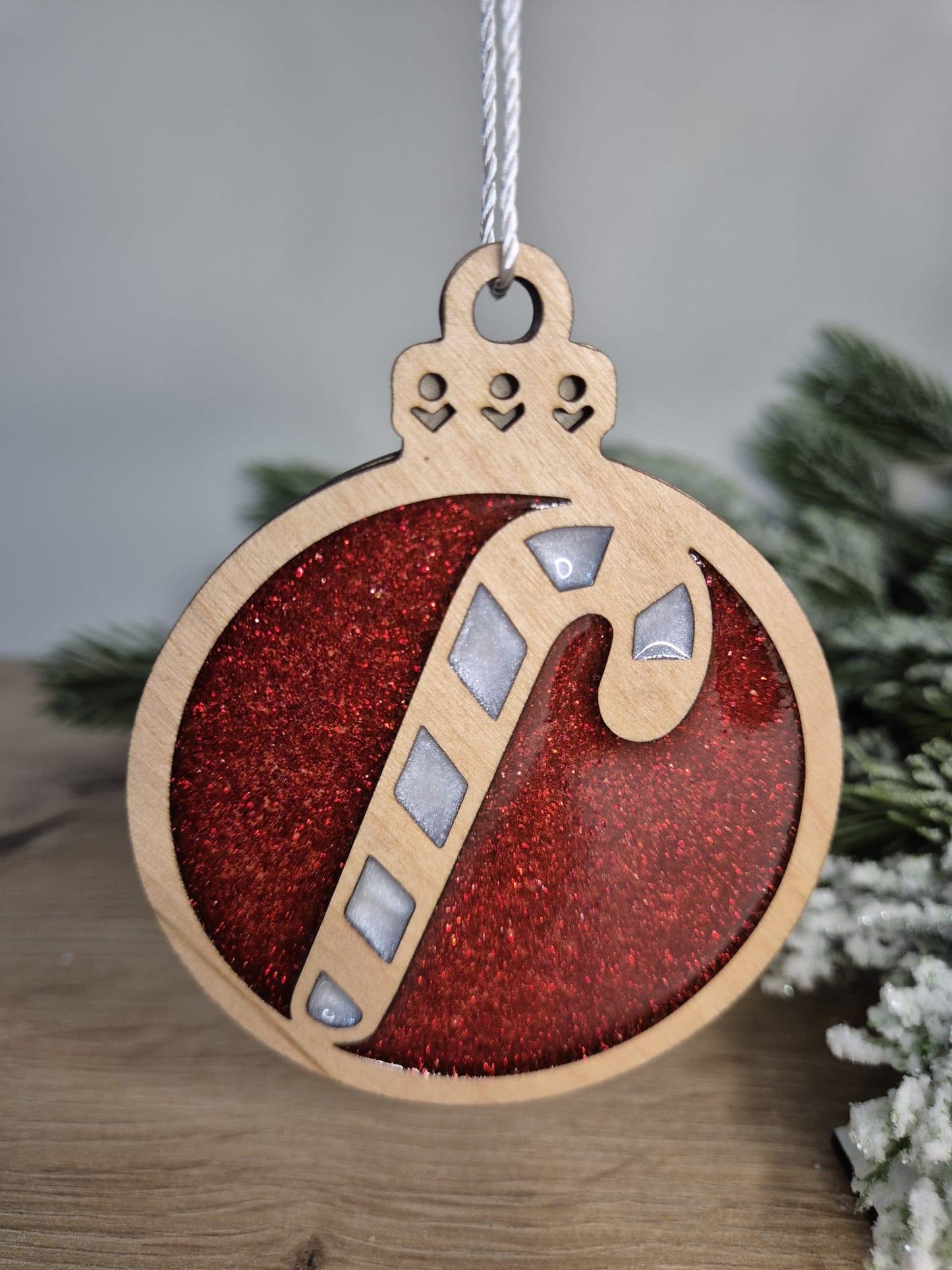 Resin and wood Christmas Tree Decoration