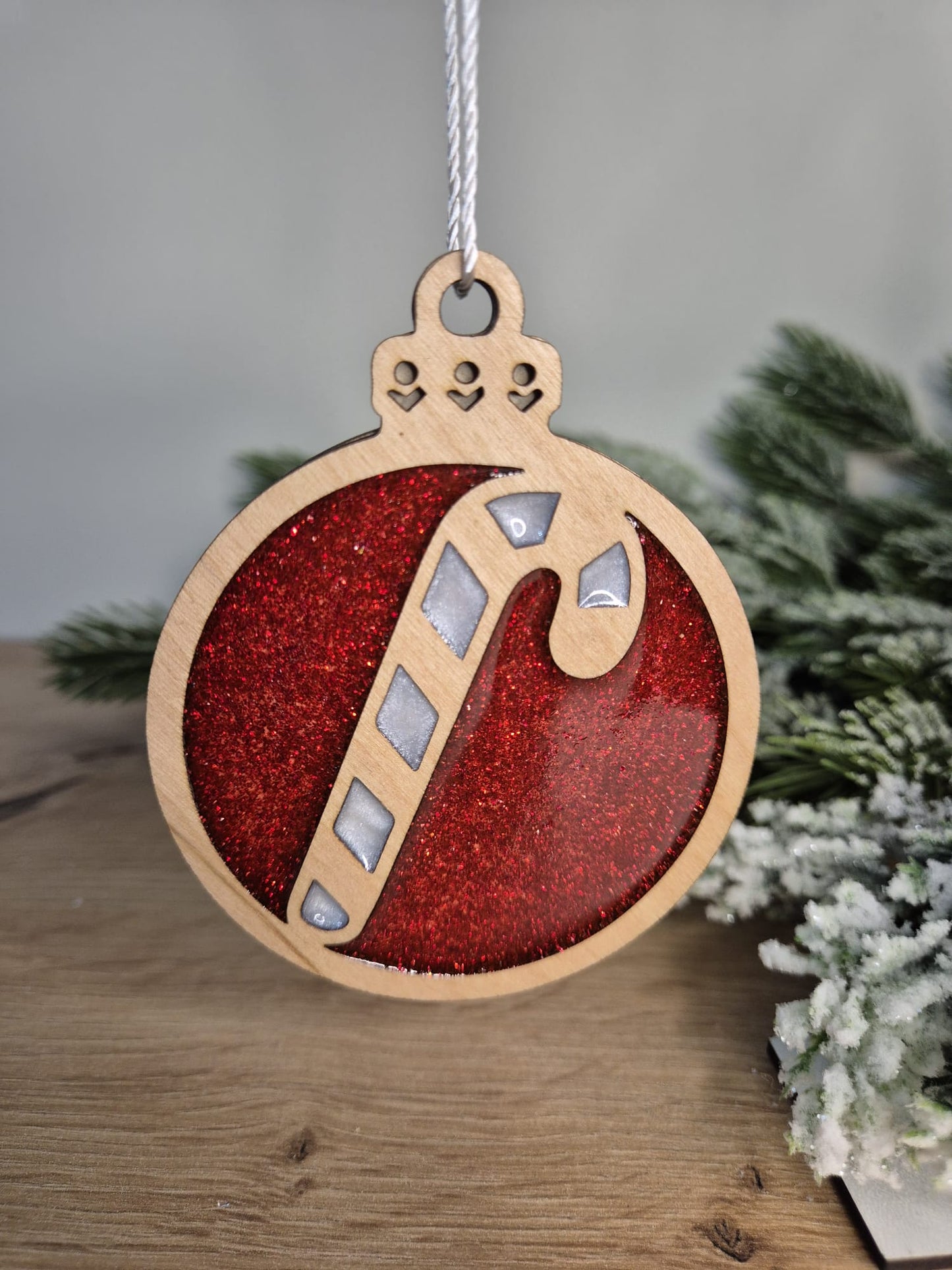Resin and wood Christmas Tree Decoration