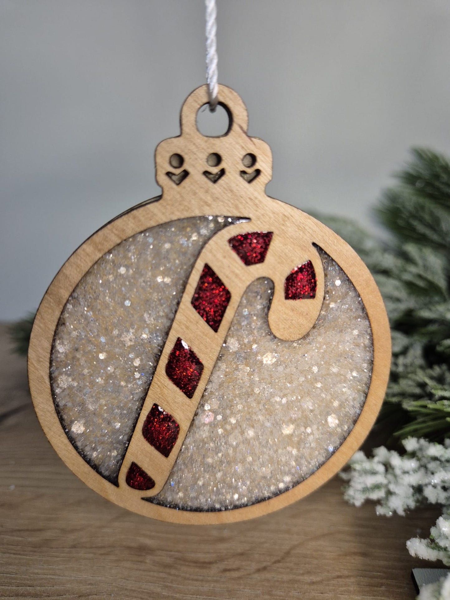 Resin and wood Christmas Tree Decoration
