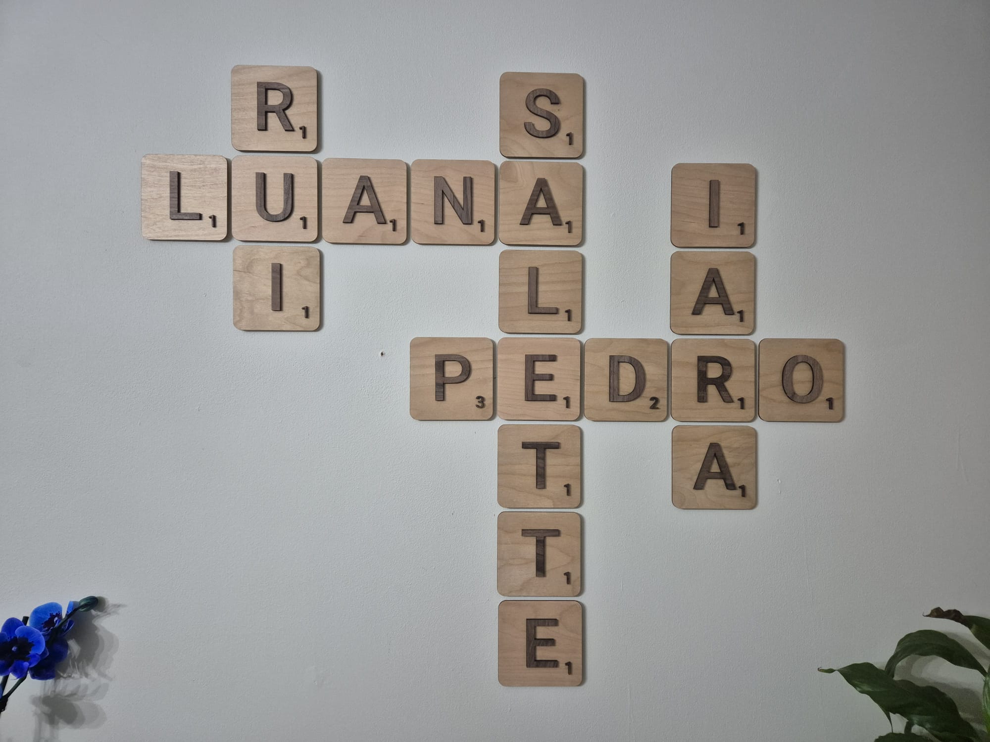 Wooden Scrabble Tiles - Personalized Wall Art