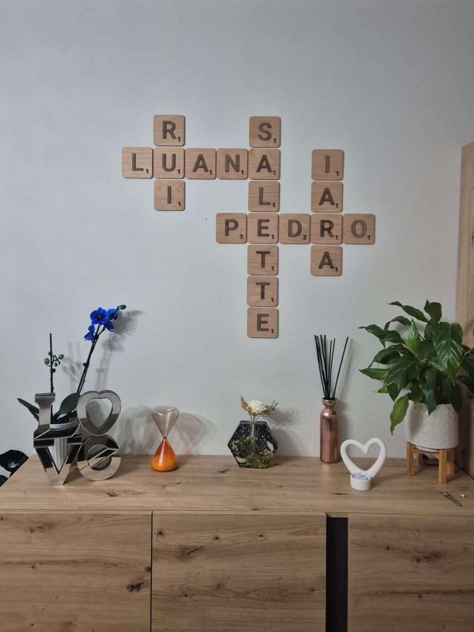 Wooden Scrabble Tiles - Personalized Wall Art