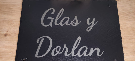 Personalized engraved slate plate