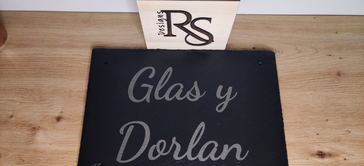 Personalized engraved slate plate