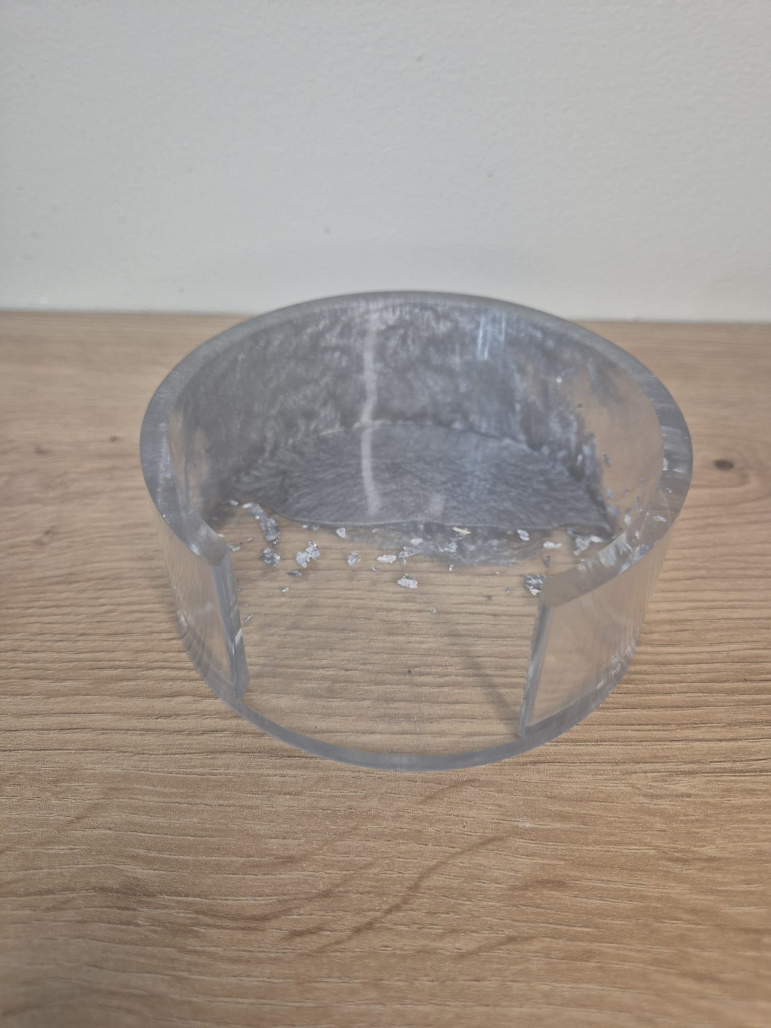 Set of resin coasters with stand