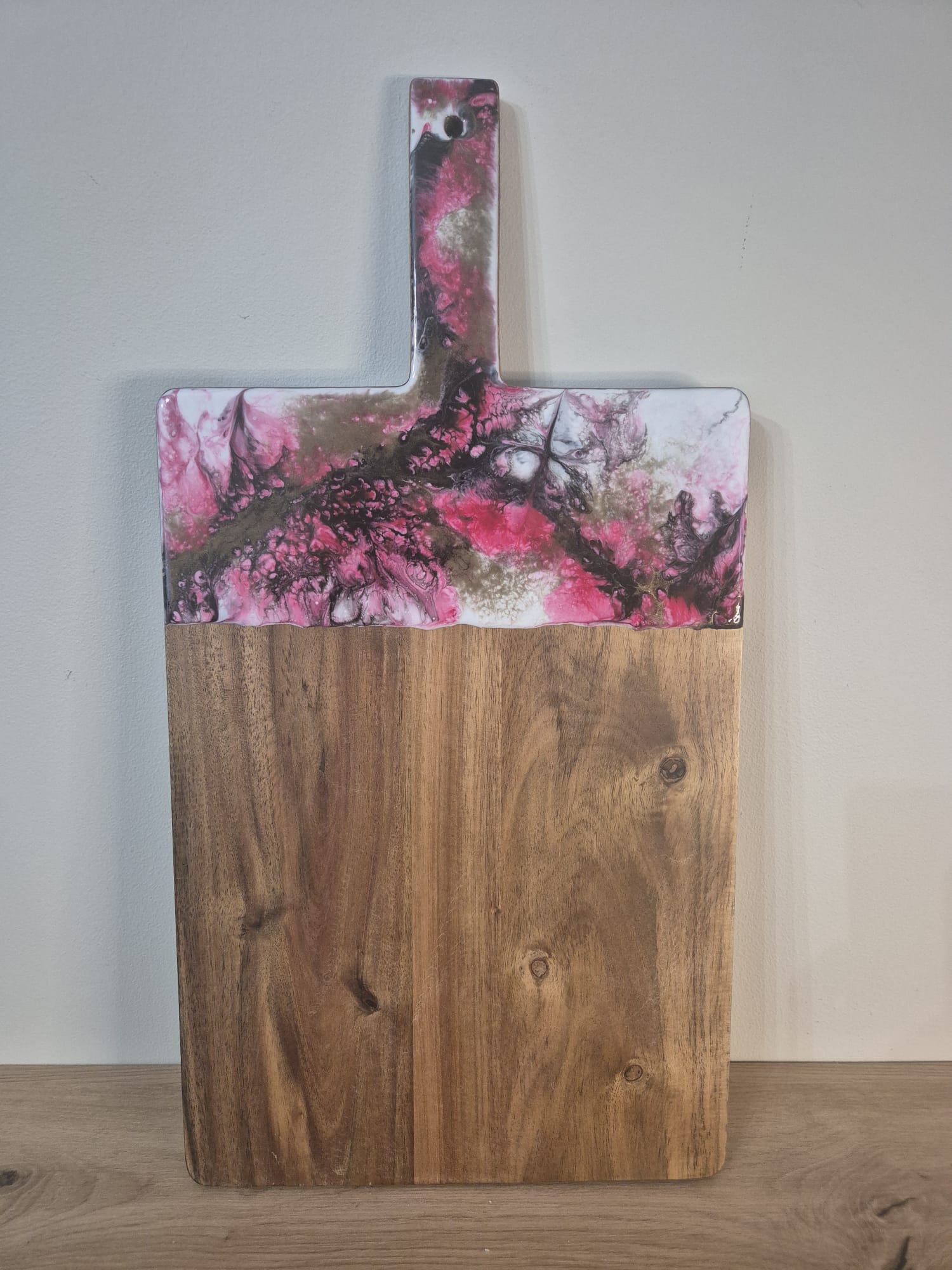 Handmade Wooden with resin Acacia chopping board