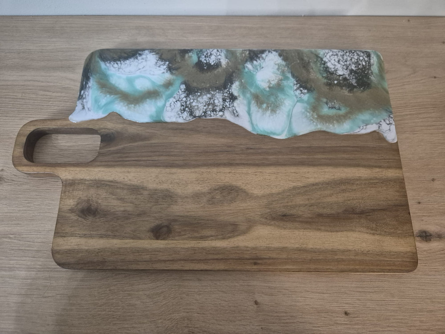 Handmade Wooden with resin Acacia chopping board