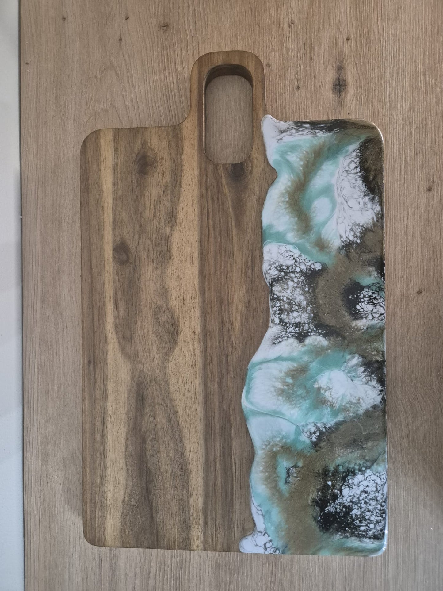 Handmade Wooden with resin Acacia chopping board