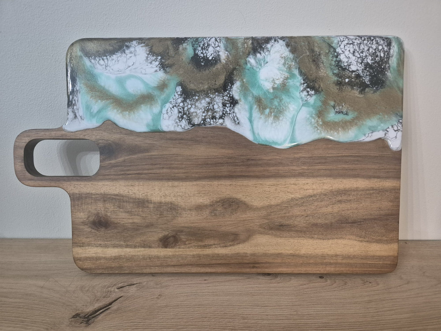 Handmade Wooden with resin Acacia chopping board