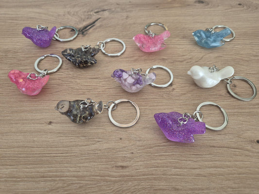 Resin Bird Keyring