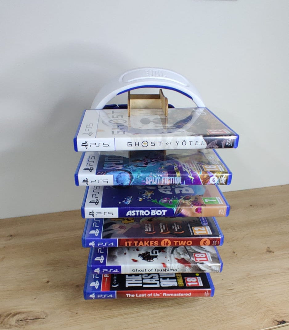 Wooden Stand for PS4 PS5 Xbox accessories - Controller, Headset and games stand