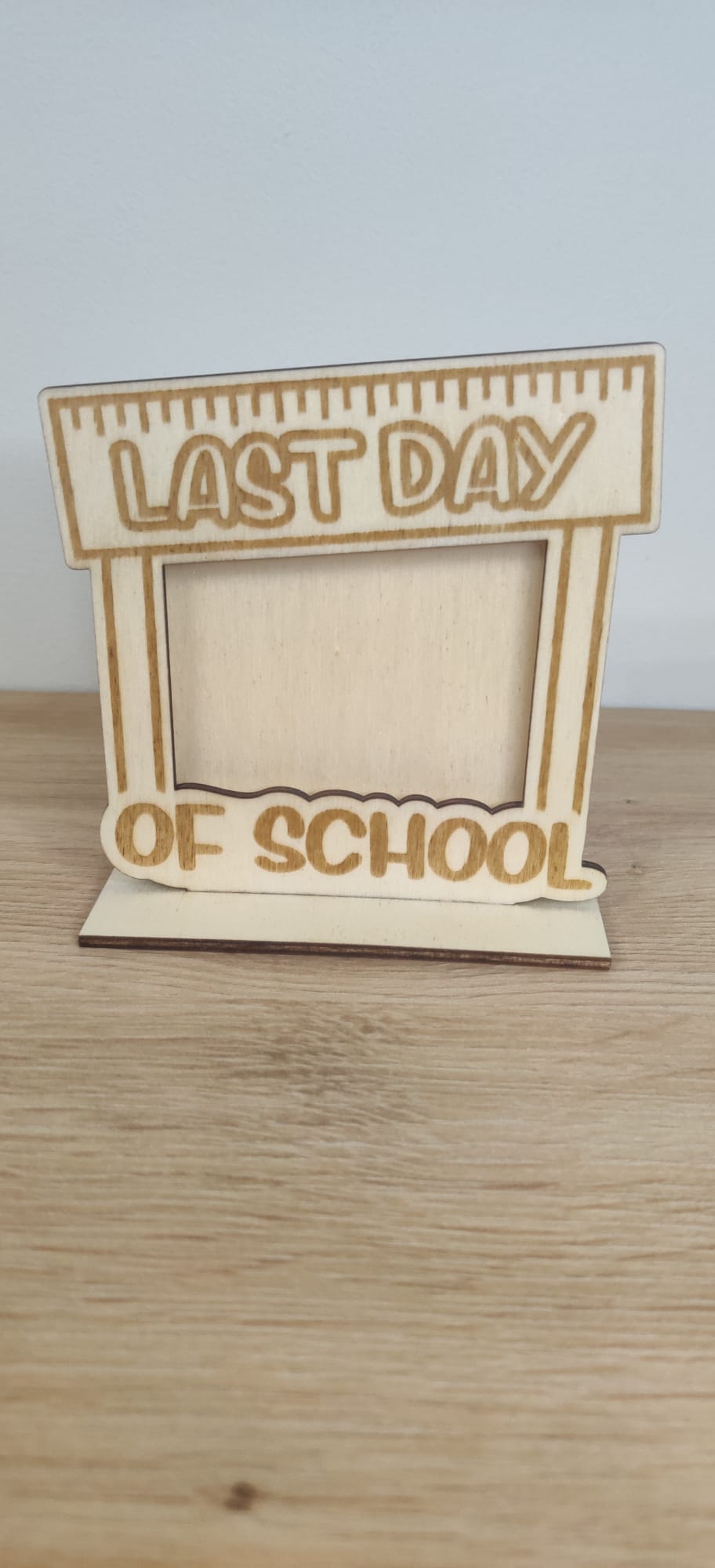 Wooden school photo frame