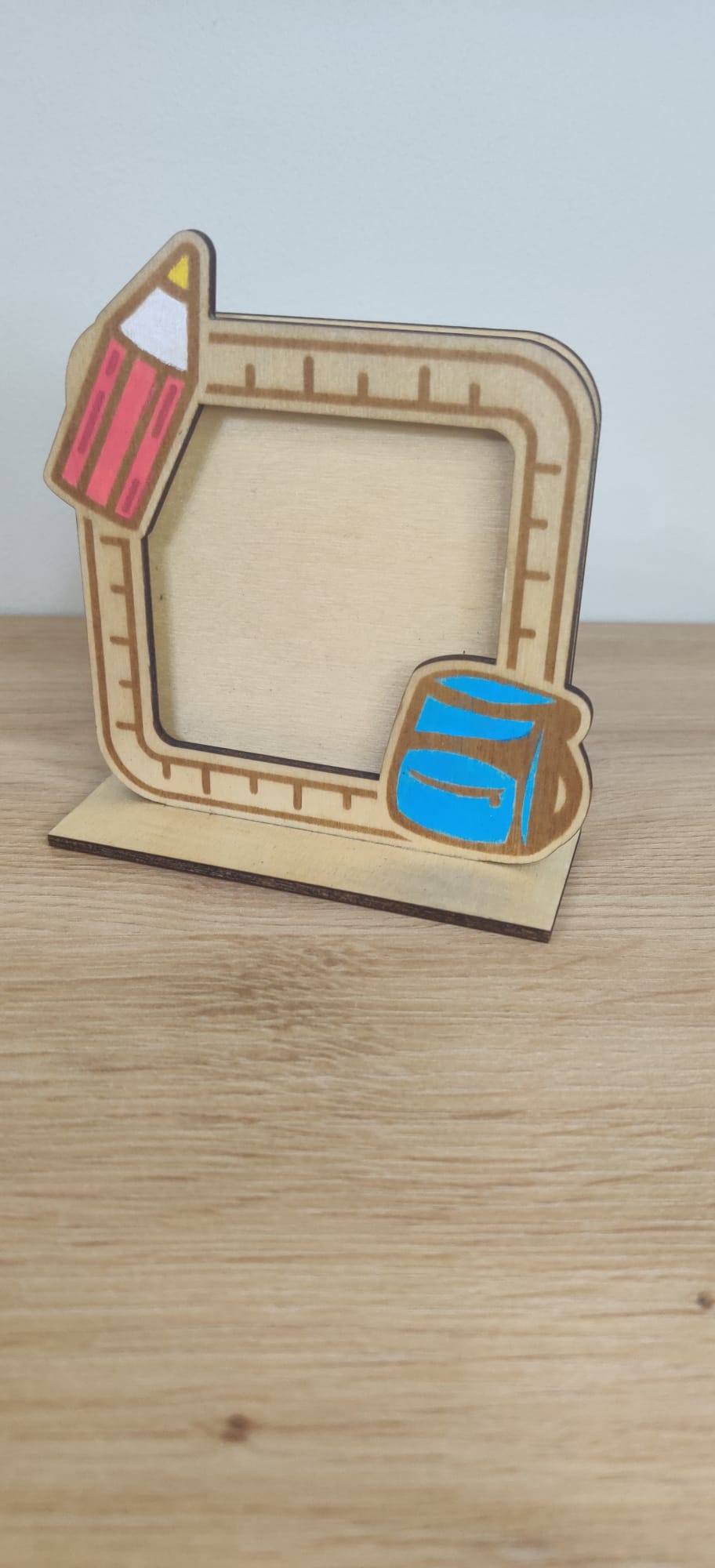 Wooden school photo frame