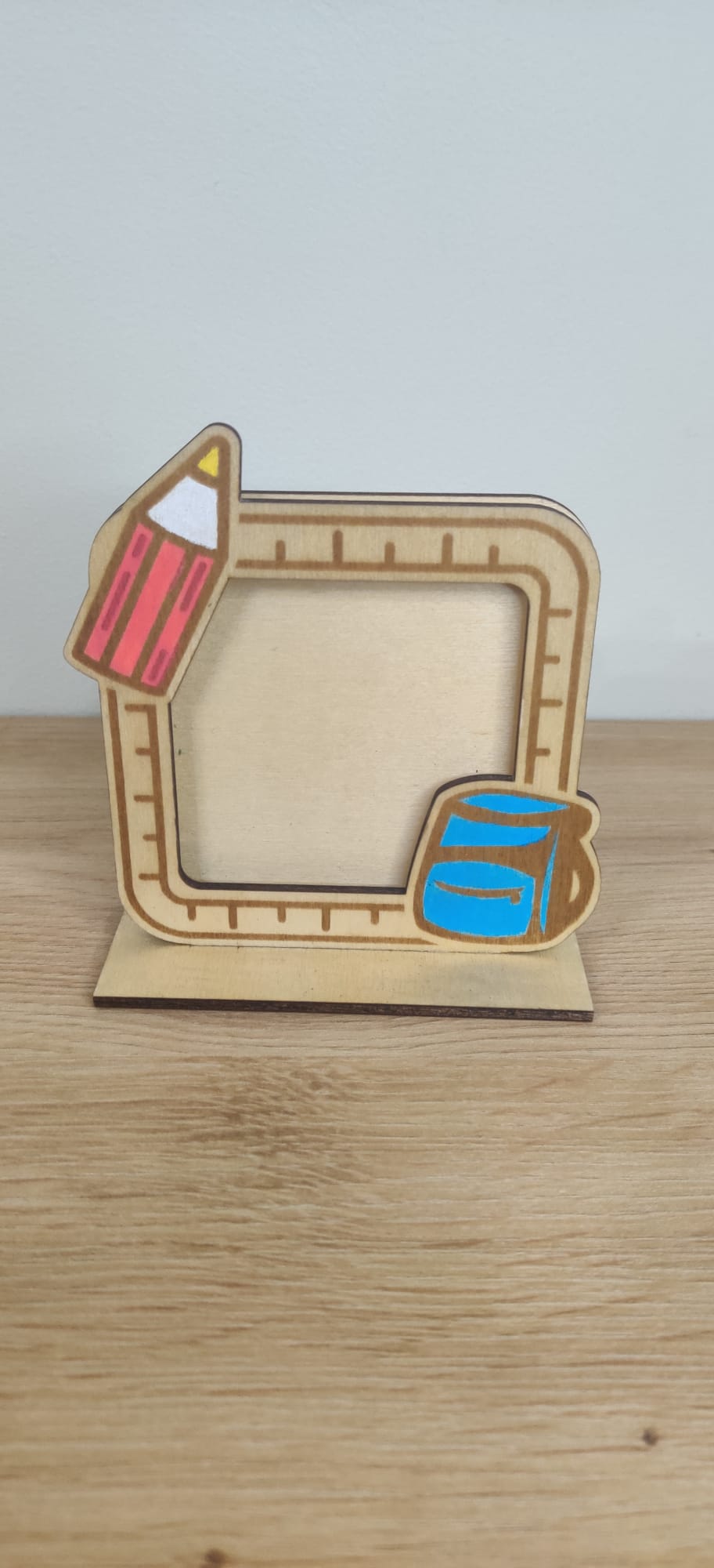 Wooden school photo frame