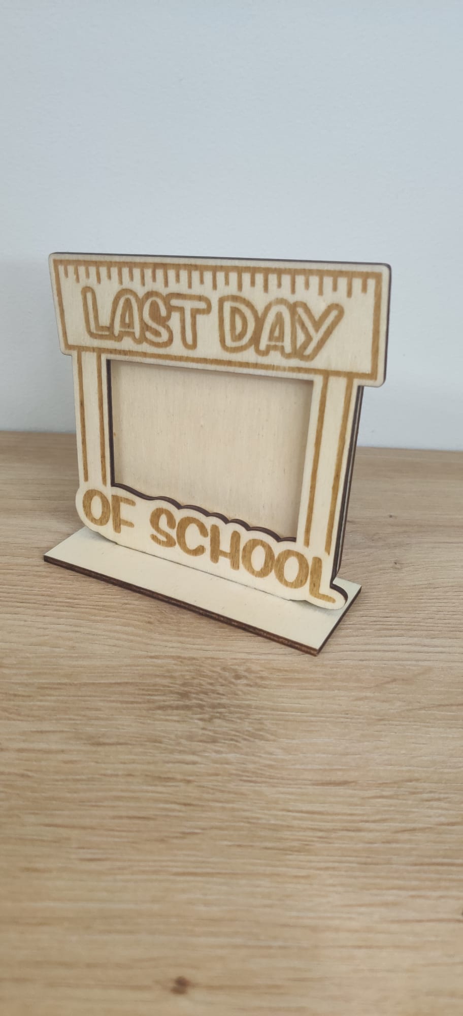 Wooden school photo frame