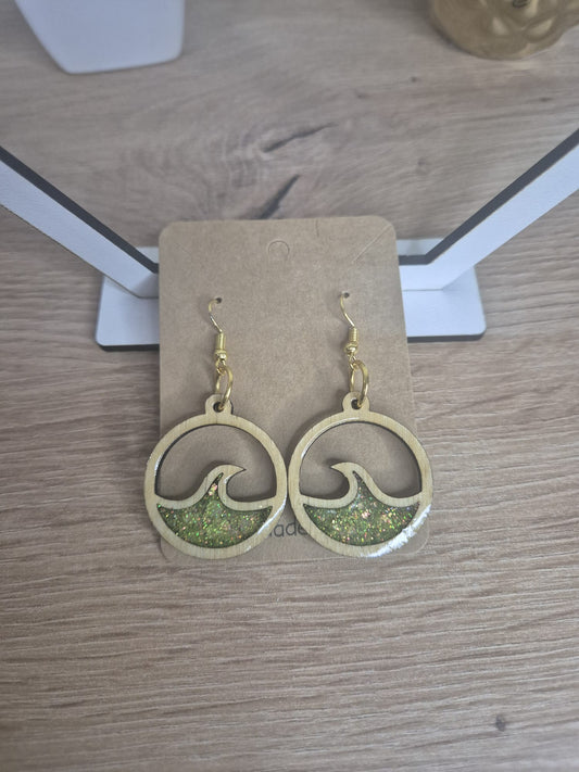 Resin Wooden earrings