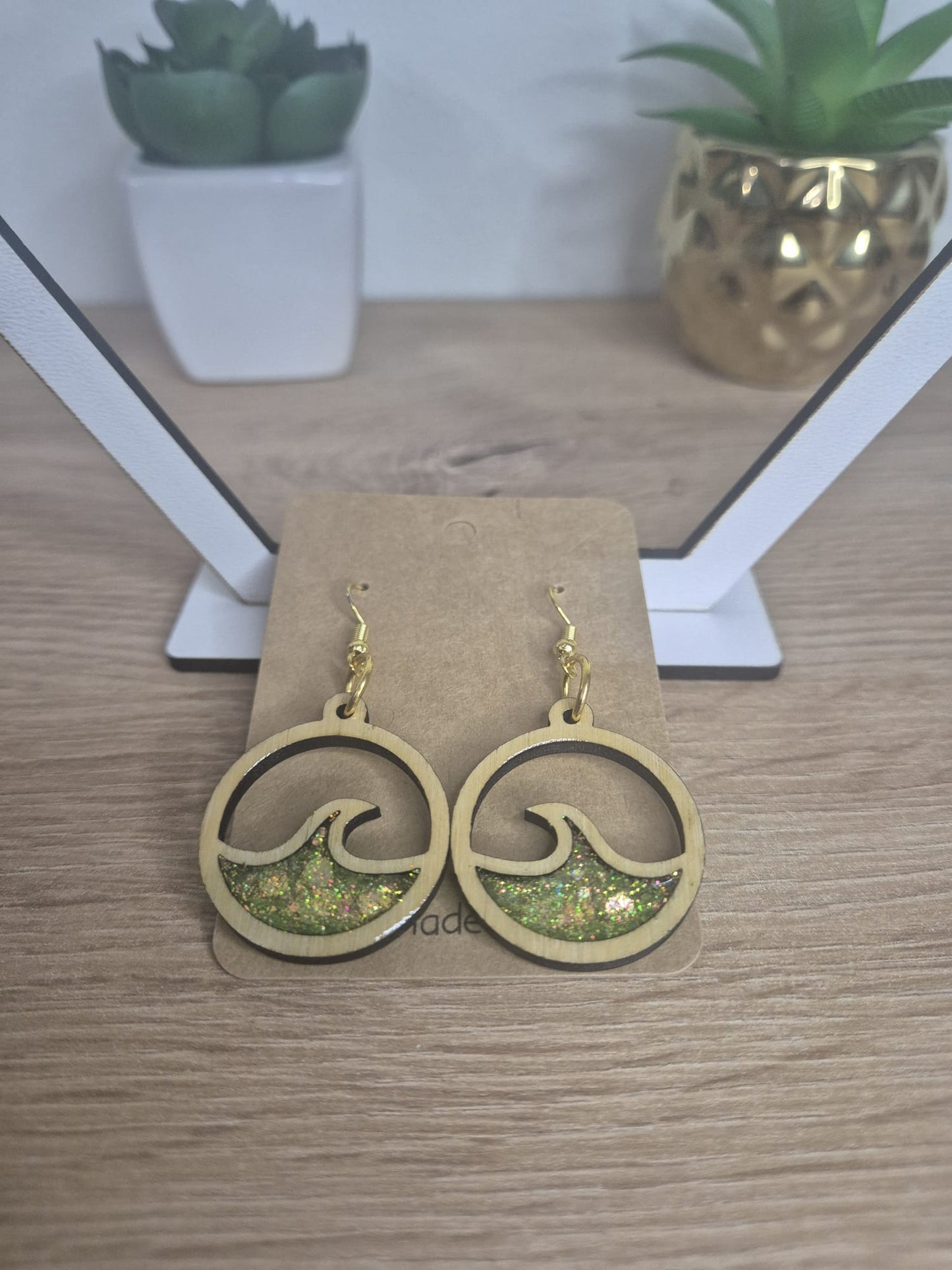 Resin Wooden earrings