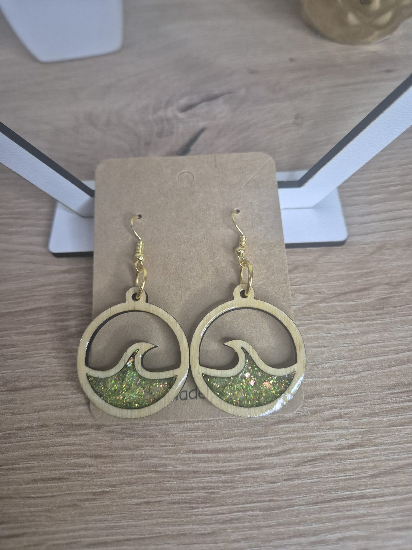 Resin Wooden earrings