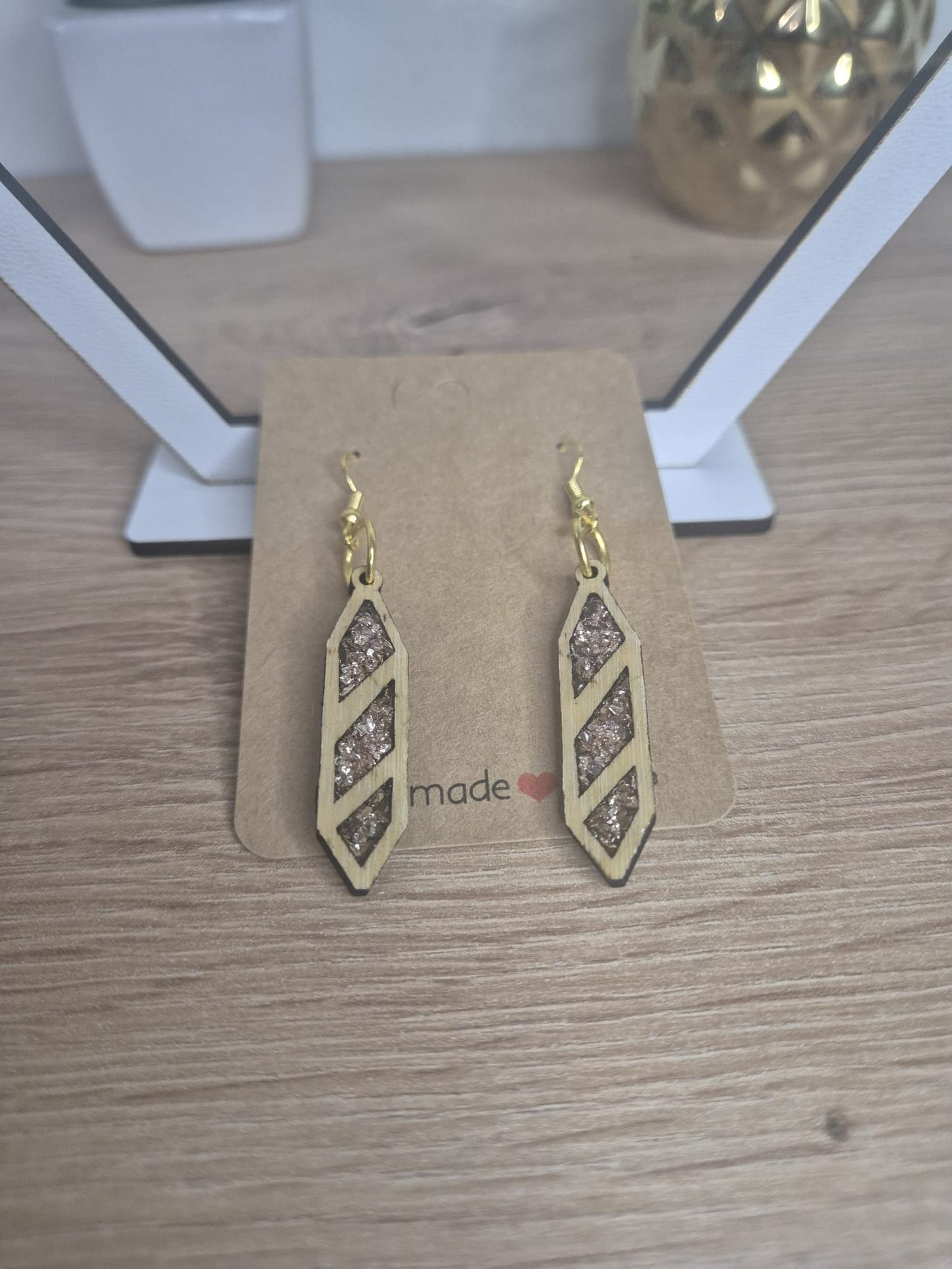 Resin Wooden earrings